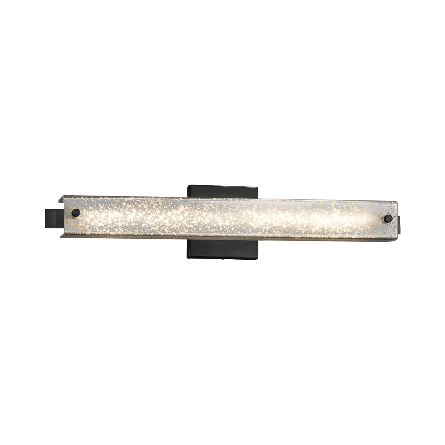 Edge ADA LED Bath Vanity Light Matte Black/Mercury Glass (23-Inch).