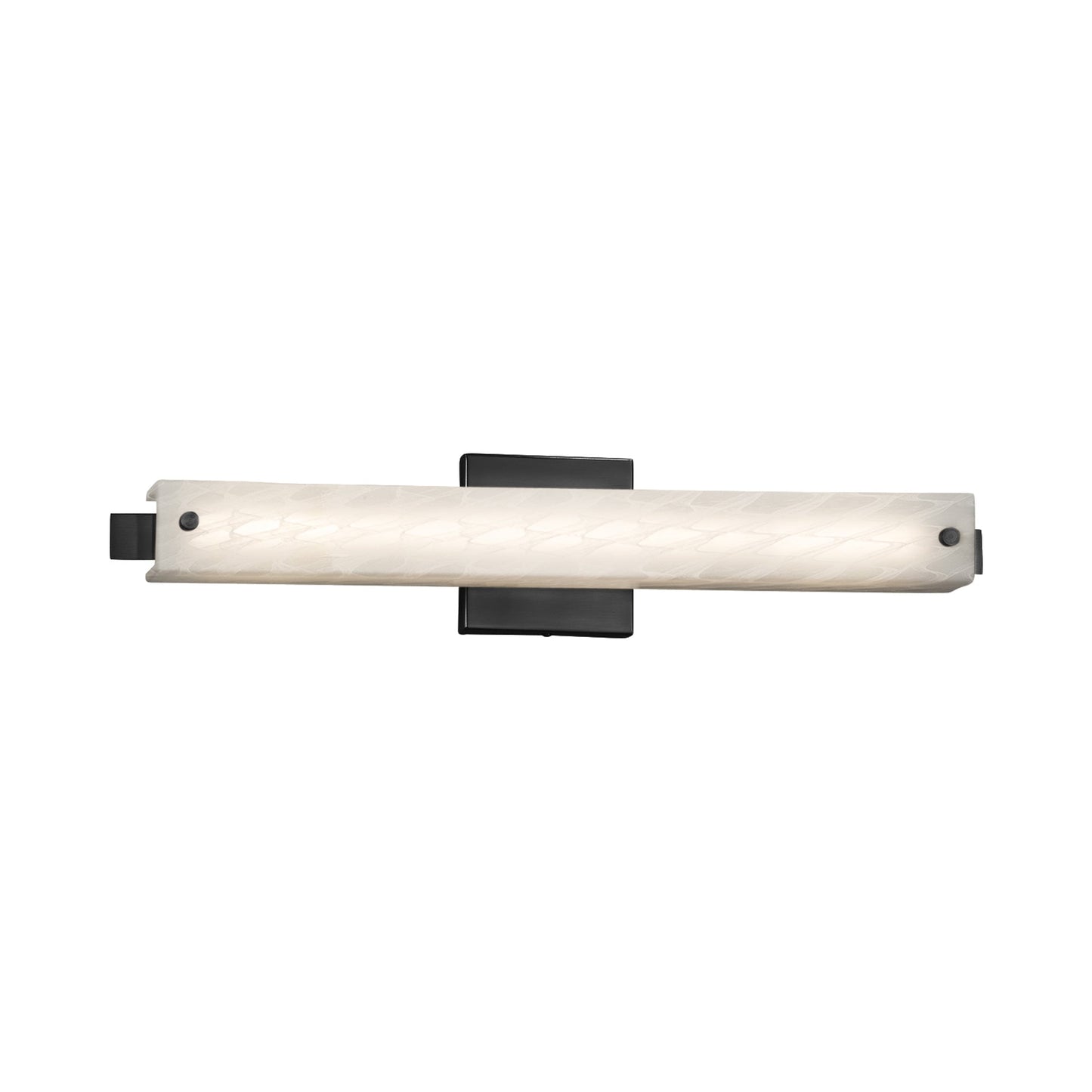 Edge ADA LED Bath Vanity Light Matte Black/Weave (23-Inch).
