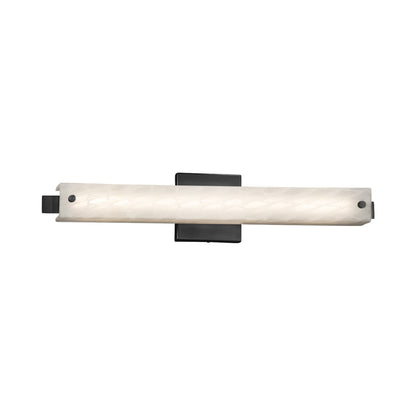 Edge ADA LED Bath Vanity Light Matte Black/Weave (23-Inch).