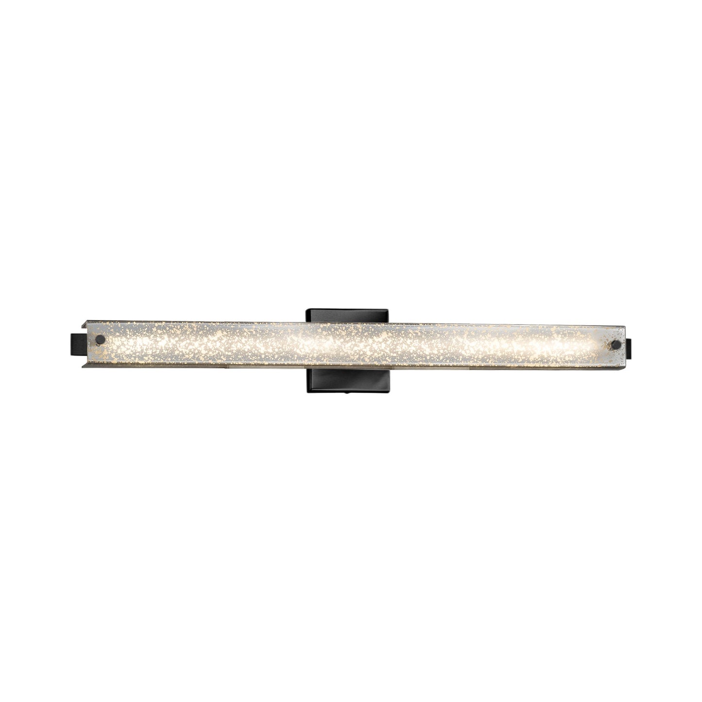Edge ADA LED Bath Vanity Light Matte Black/Mercury Glass (30.5-Inch).