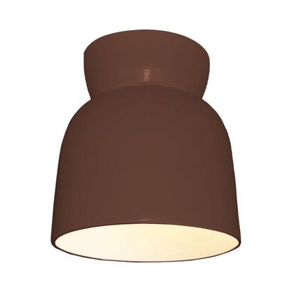 Hourglass Flush Mount Ceiling Light in Canyon Clay.