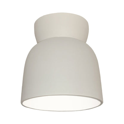 Hourglass Flush Mount Ceiling Light in Unfinished Bisque.
