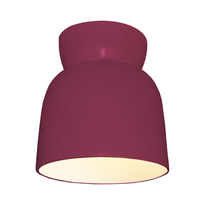 Hourglass Outdoor Flush Mount Ceiling Light in Cerise.