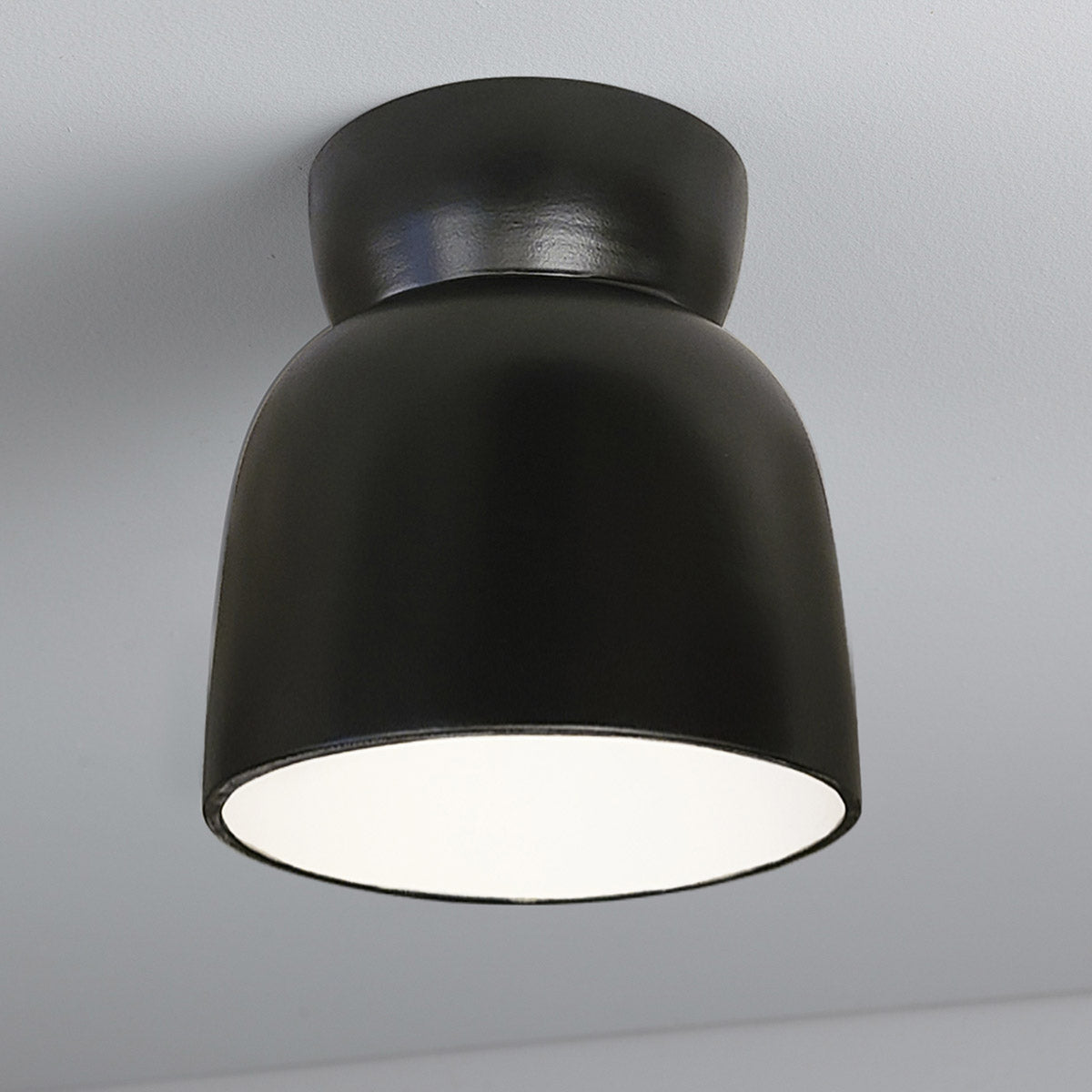 Hourglass Outdoor Flush Mount Ceiling Light in Detail.