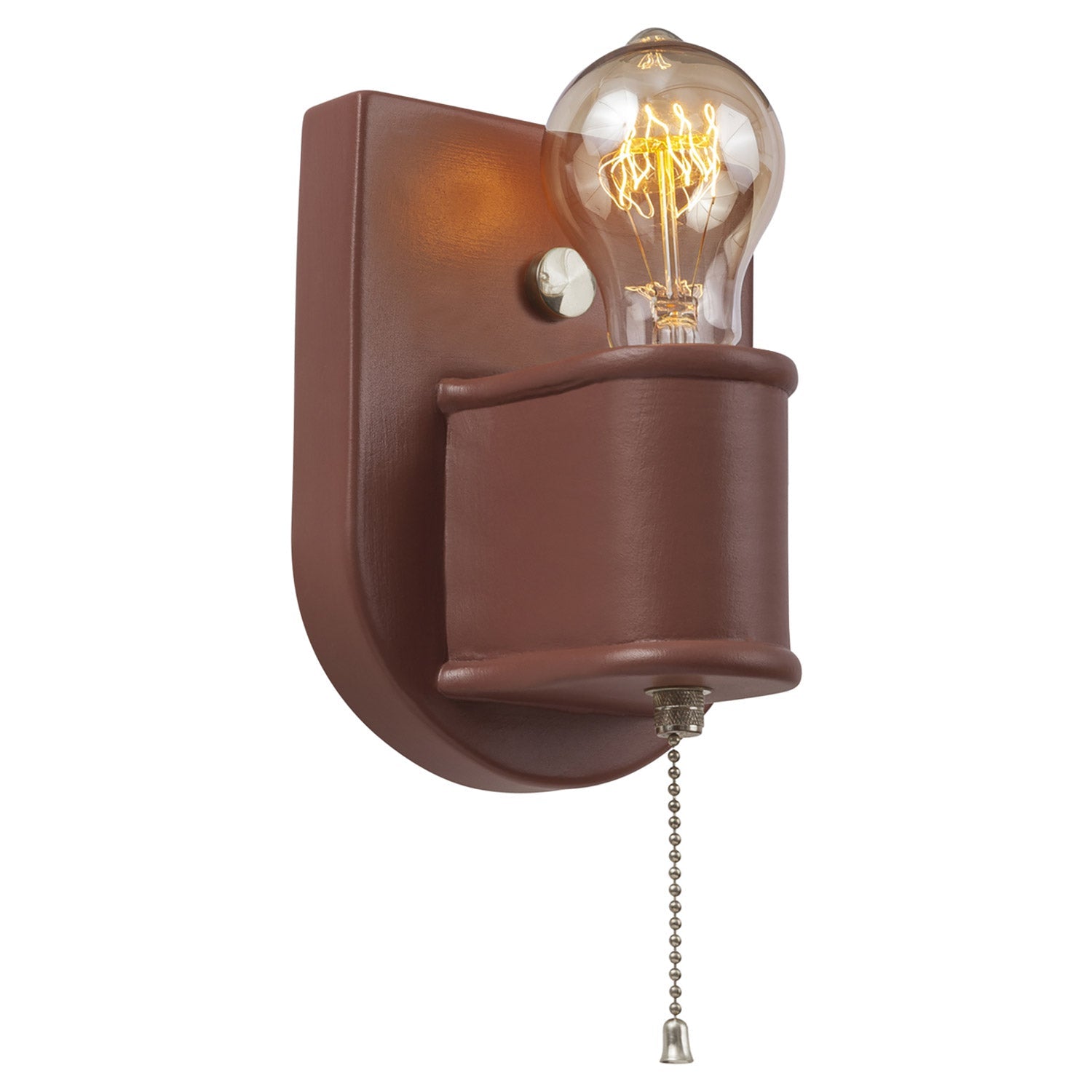 Nouveau Wall Light in Canyon Clay/Brushed Nickel.