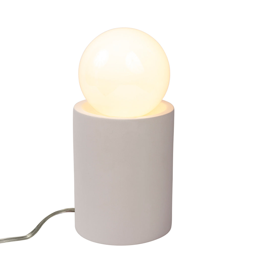 Pillar Portable Table Lamp in Bisque.