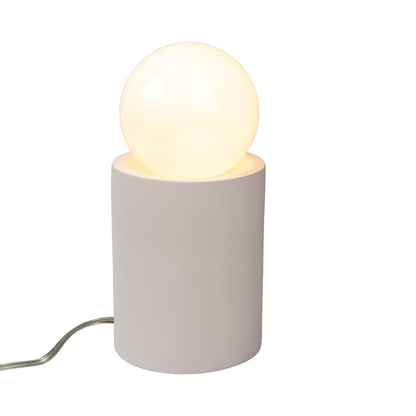Pillar Portable Table Lamp in Bisque.
