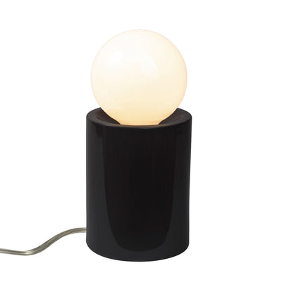 Pillar Portable Table Lamp in Gloss Black.