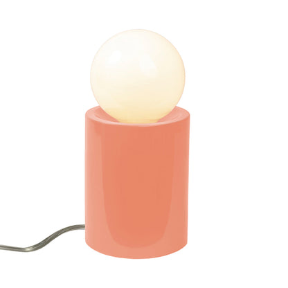 Pillar Portable Table Lamp in Gloss Blush.