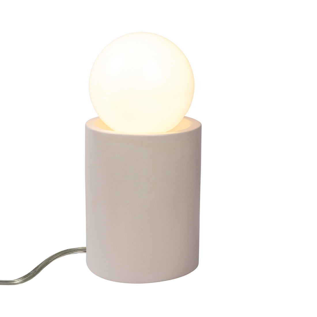 Pillar Portable Table Lamp in Matte White.
