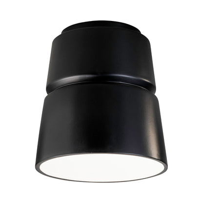 Radiance Cone Flush Mount Ceiling Light in Carbon Matte Black.