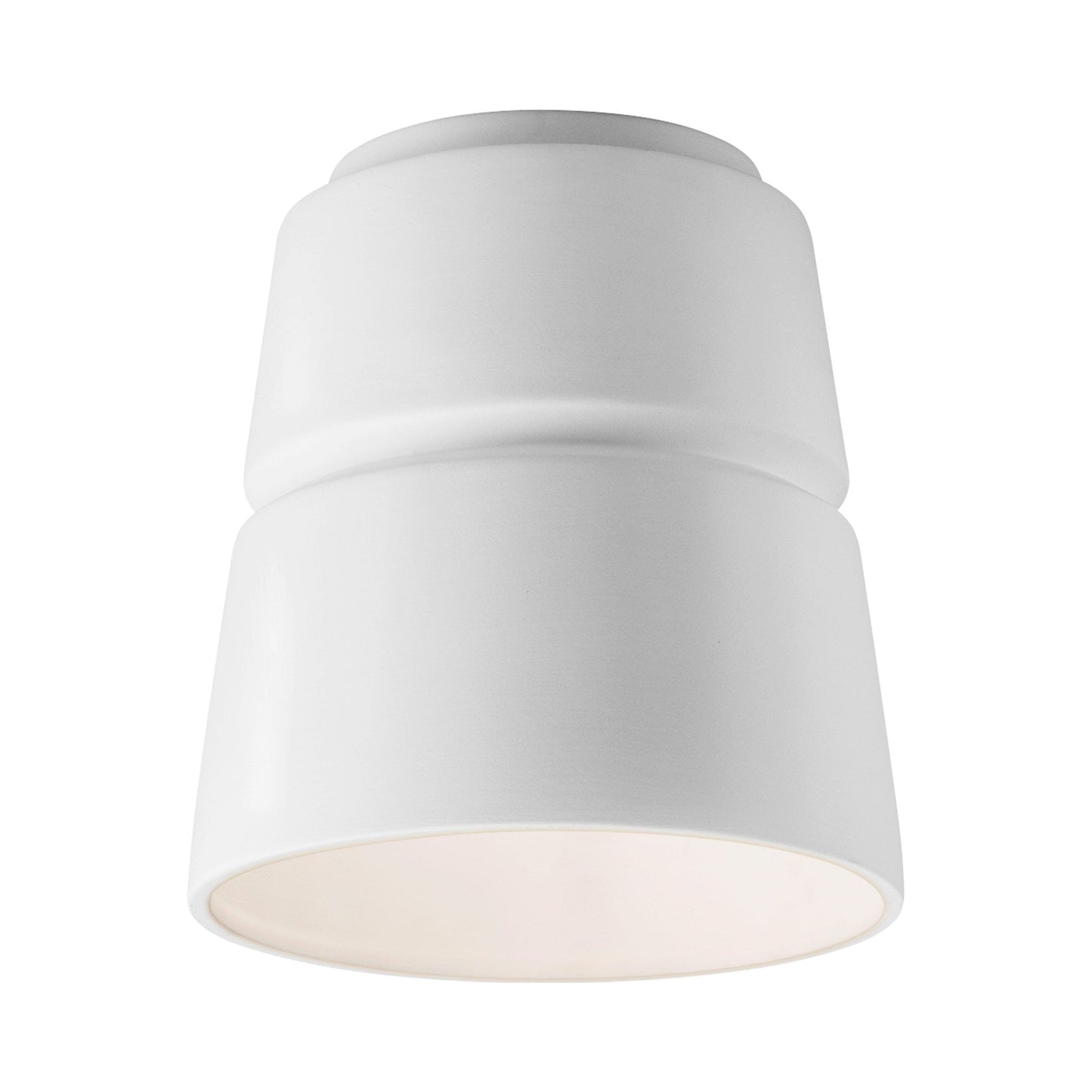 Radiance Cone Flush Mount Ceiling Light in Gloss White.