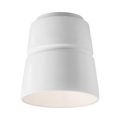Radiance Cone Flush Mount Ceiling Light in Gloss White.