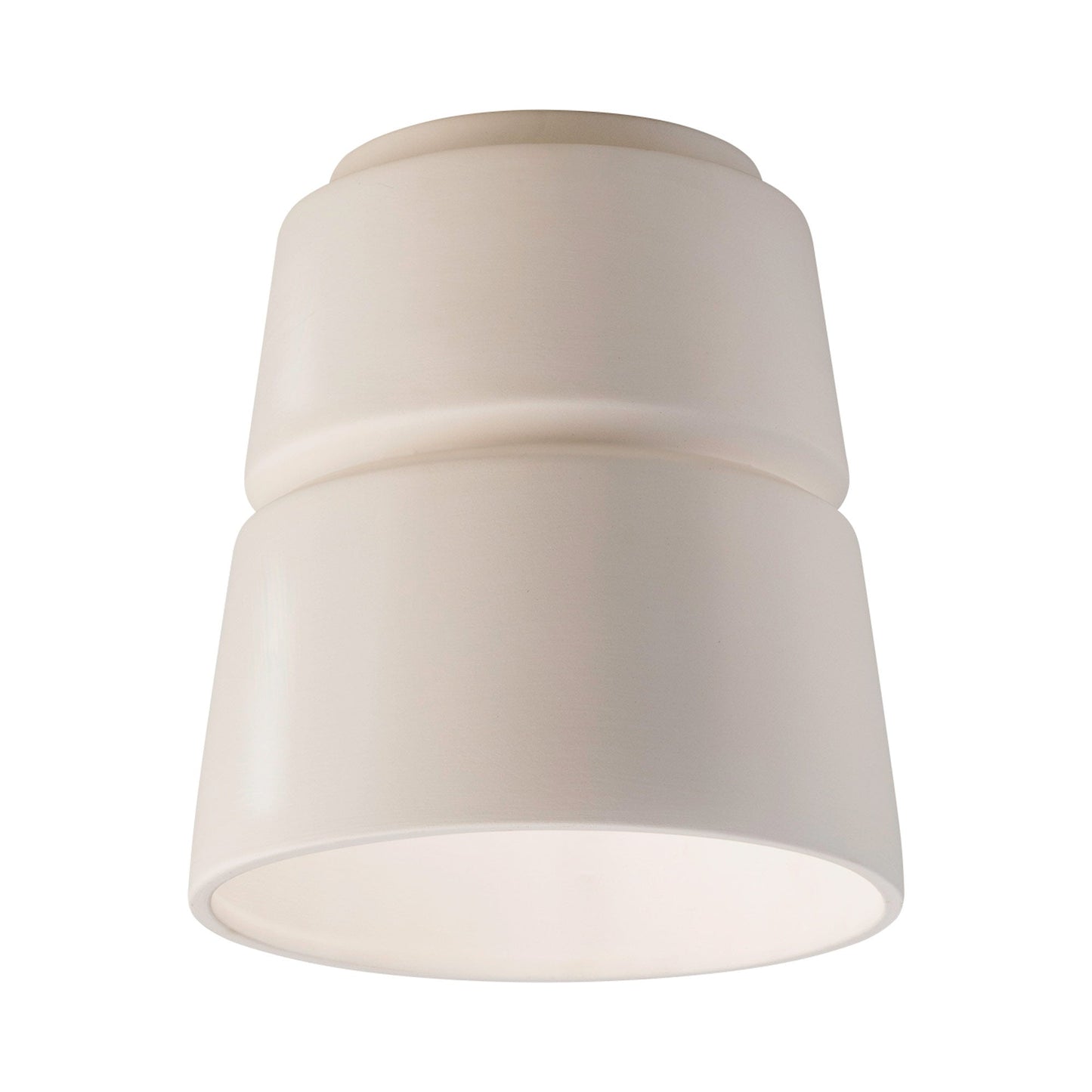 Radiance Cone Flush Mount Ceiling Light in Matte White.