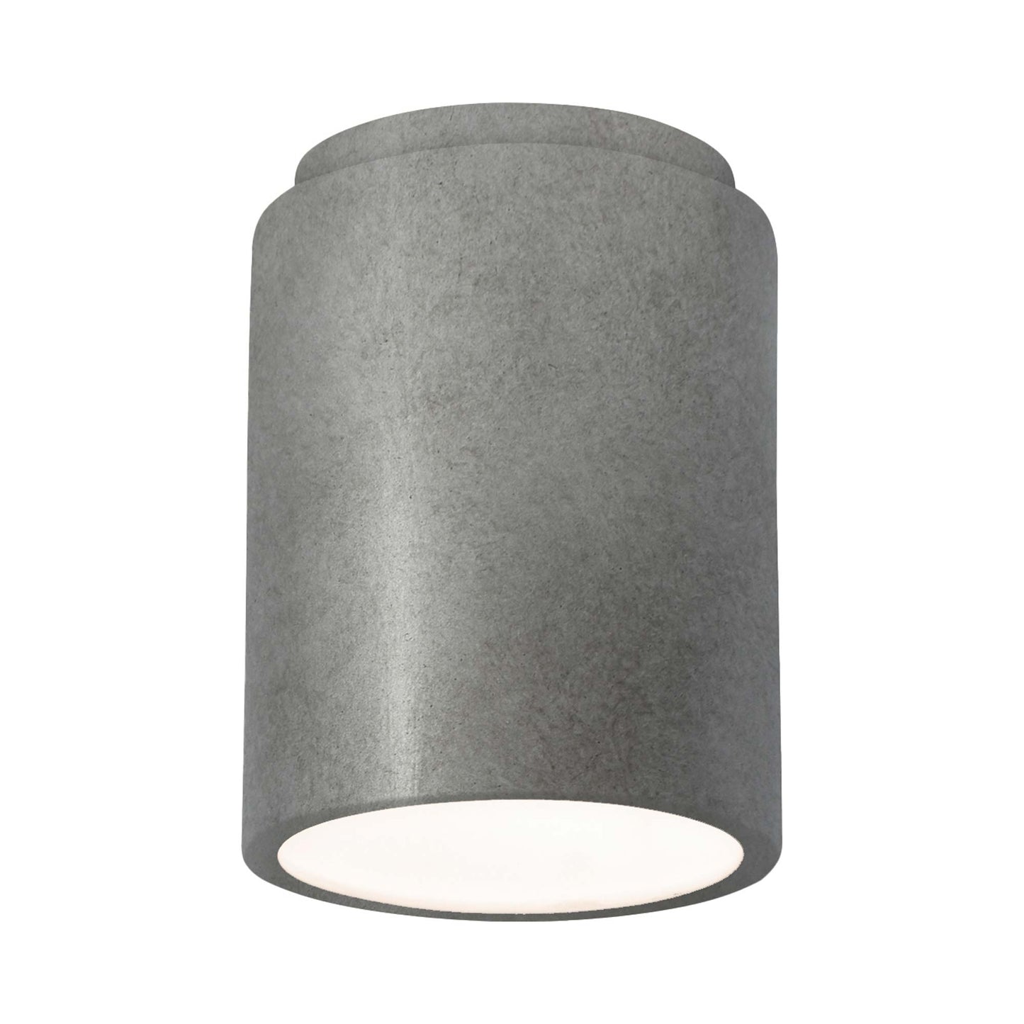 Radiance Cylinder Flush Mount Ceiling Light in Antique Silver.