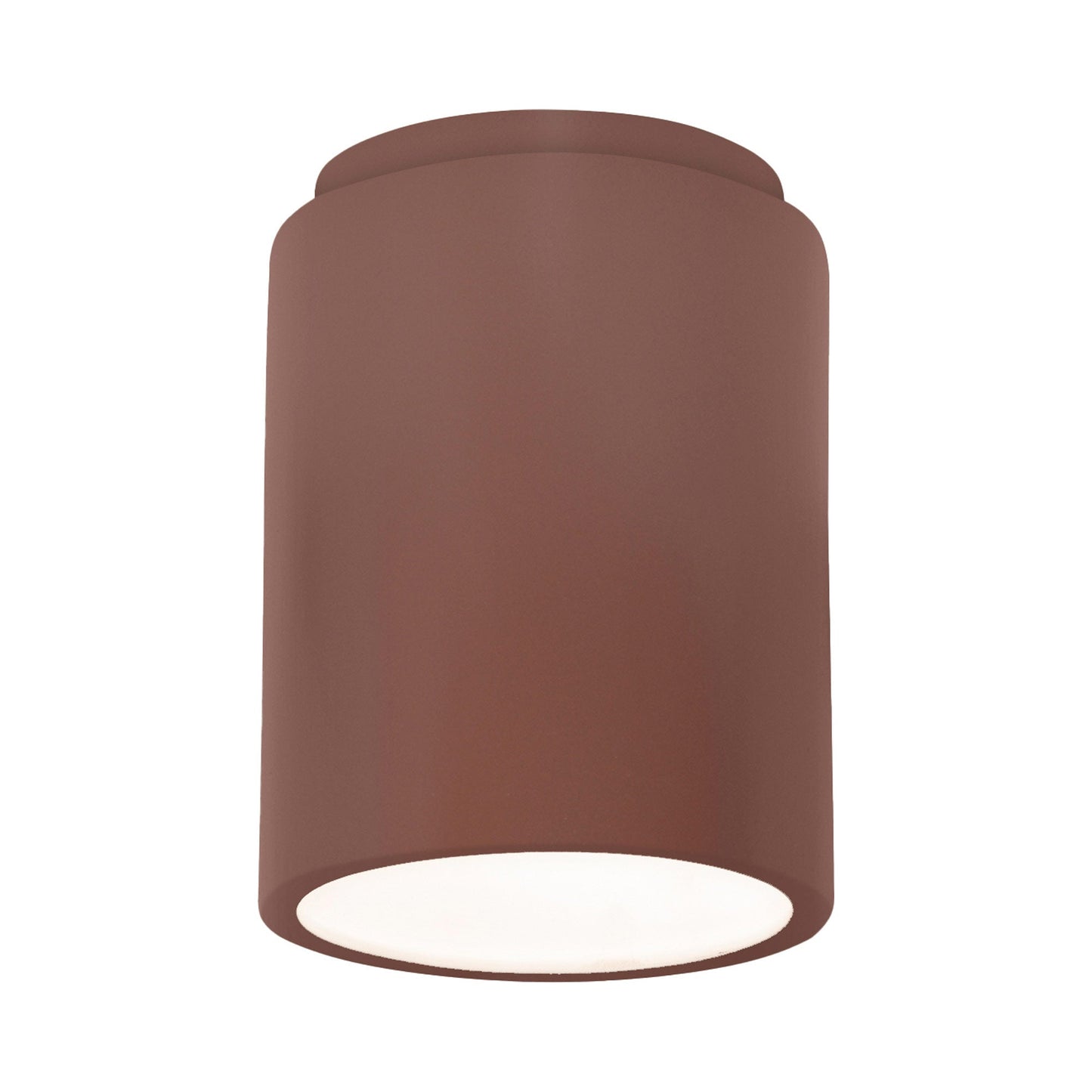 Radiance Cylinder Flush Mount Ceiling Light in Canyon Clay.