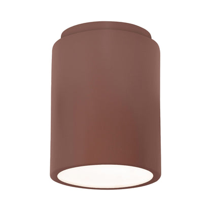 Radiance Cylinder Flush Mount Ceiling Light in Canyon Clay.