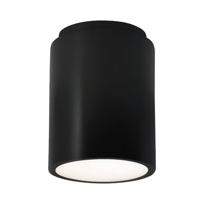 Radiance Cylinder Flush Mount Ceiling Light in Carbon Matte Black.