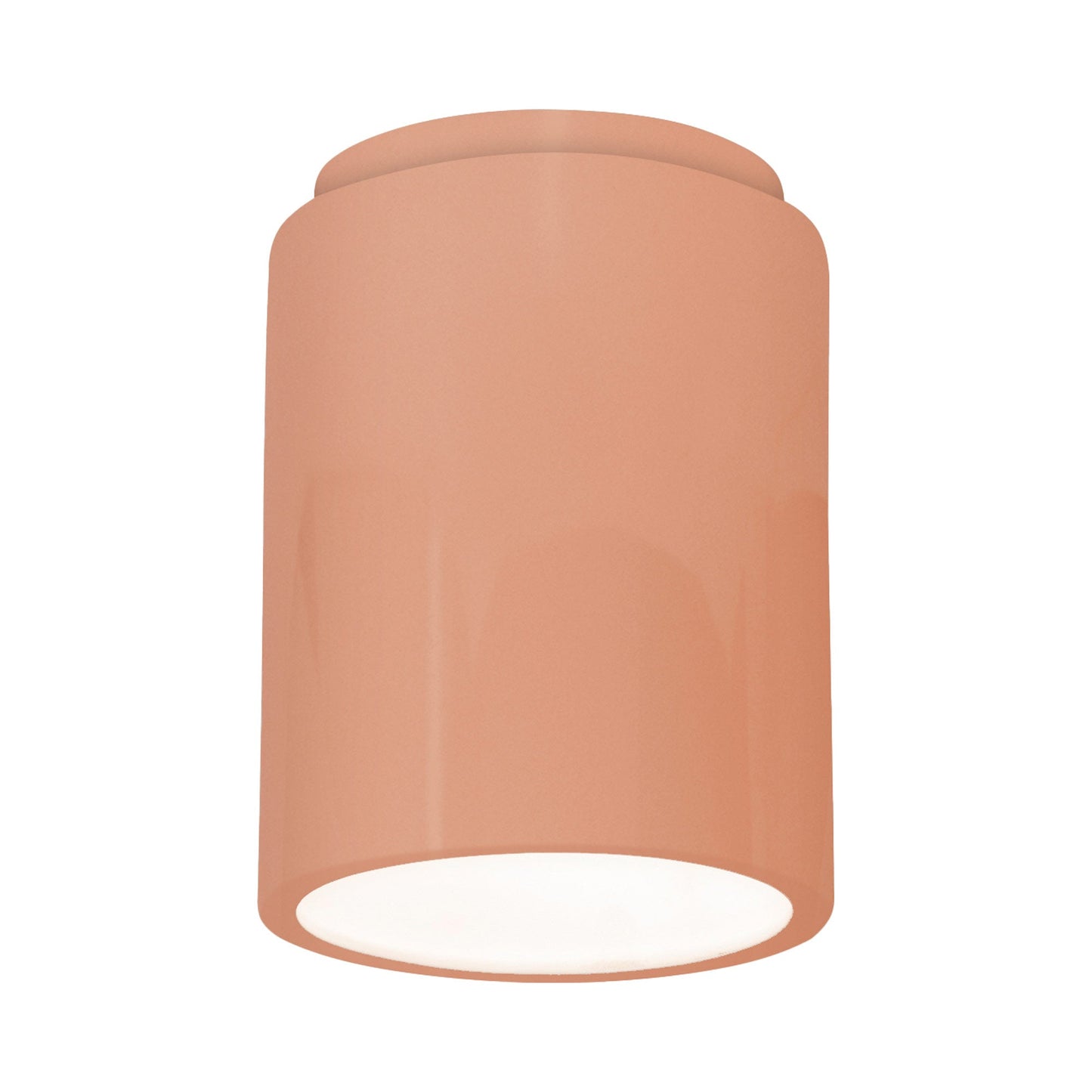 Radiance Cylinder Flush Mount Ceiling Light in Gloss Blush.