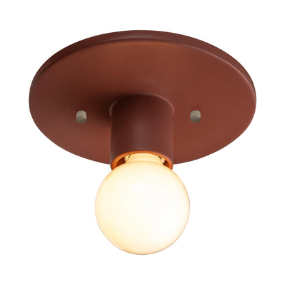 Radiance Discus Flush Mount Ceiling Light in Canyon Clay.