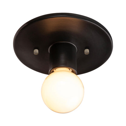 Radiance Discus Flush Mount Ceiling Light in Carbon Matte Black.