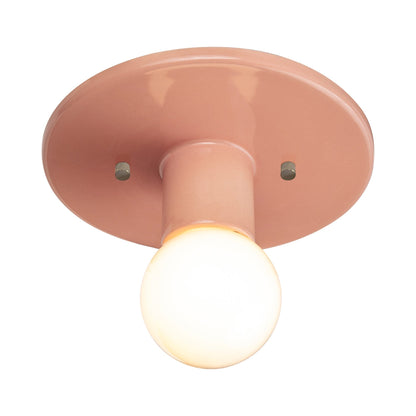 Radiance Discus Flush Mount Ceiling Light in Gloss Blush.