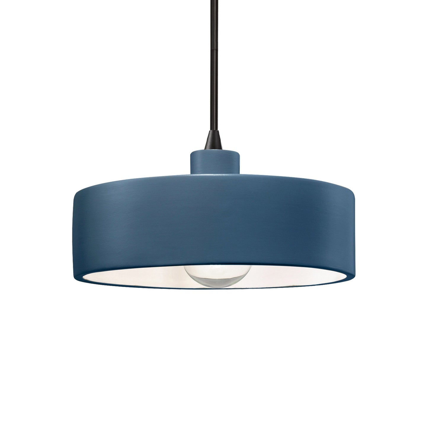 Radiance Dish Pendant Light in Midnight Sky/Matte Black/Black.