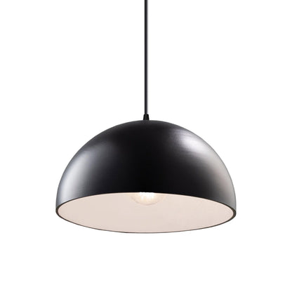 Radiance Dome Pendant Light in Carbon Matte Black/Matte Black/Black.