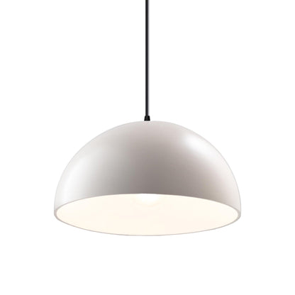 Radiance Dome Pendant Light in Matte White/Matte Black/Black.