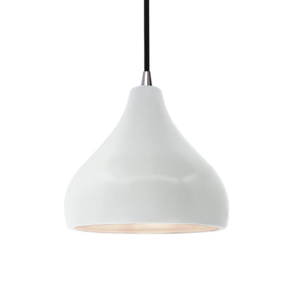Radiance Droplet LED Pendant Light in Gloss White/Brushed Nickel/Black.