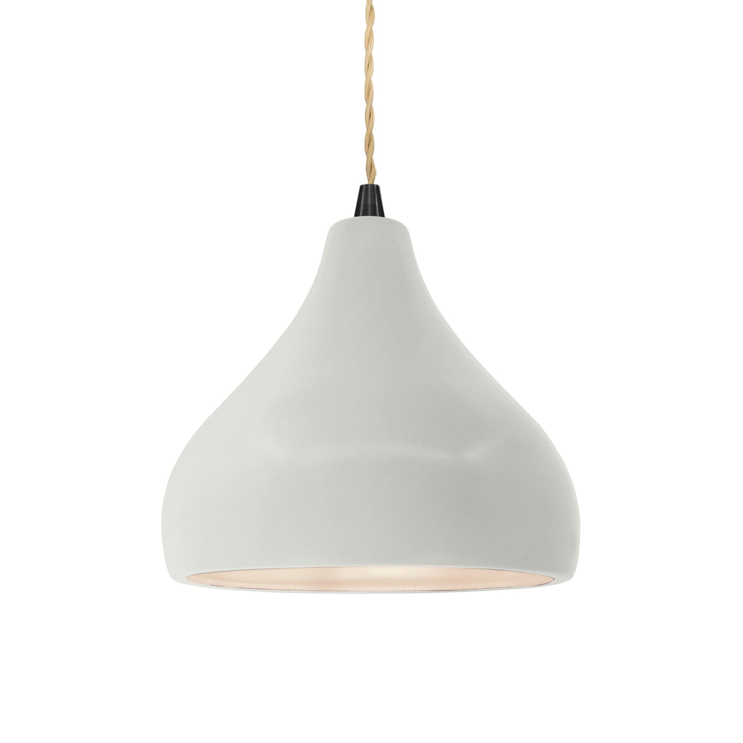 Radiance Droplet LED Pendant Light in Matte White/Matte Black/Beige Twist.