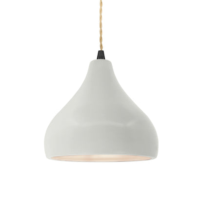 Radiance Droplet LED Pendant Light in Matte White/Matte Black/Beige Twist.