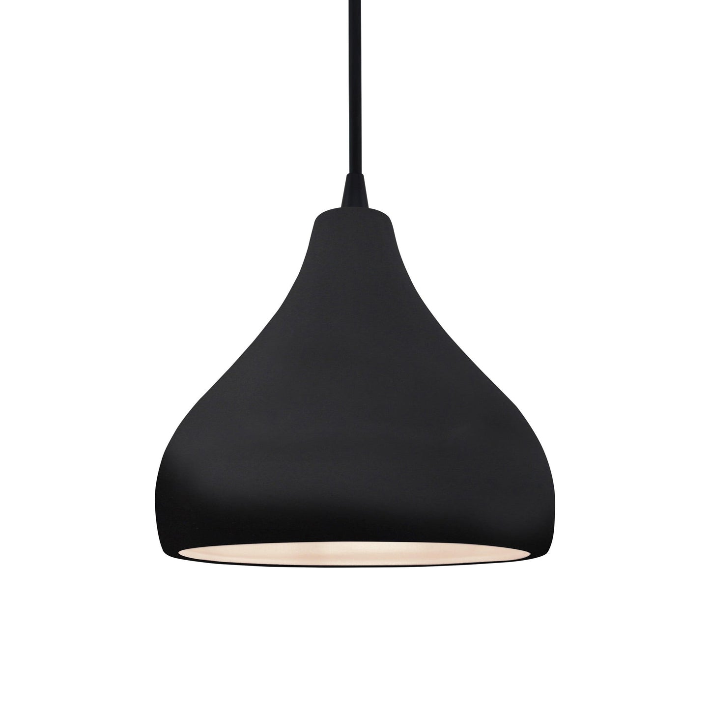 Radiance Droplet LED Pendant Light in Gloss Black/Matte Black/Black.