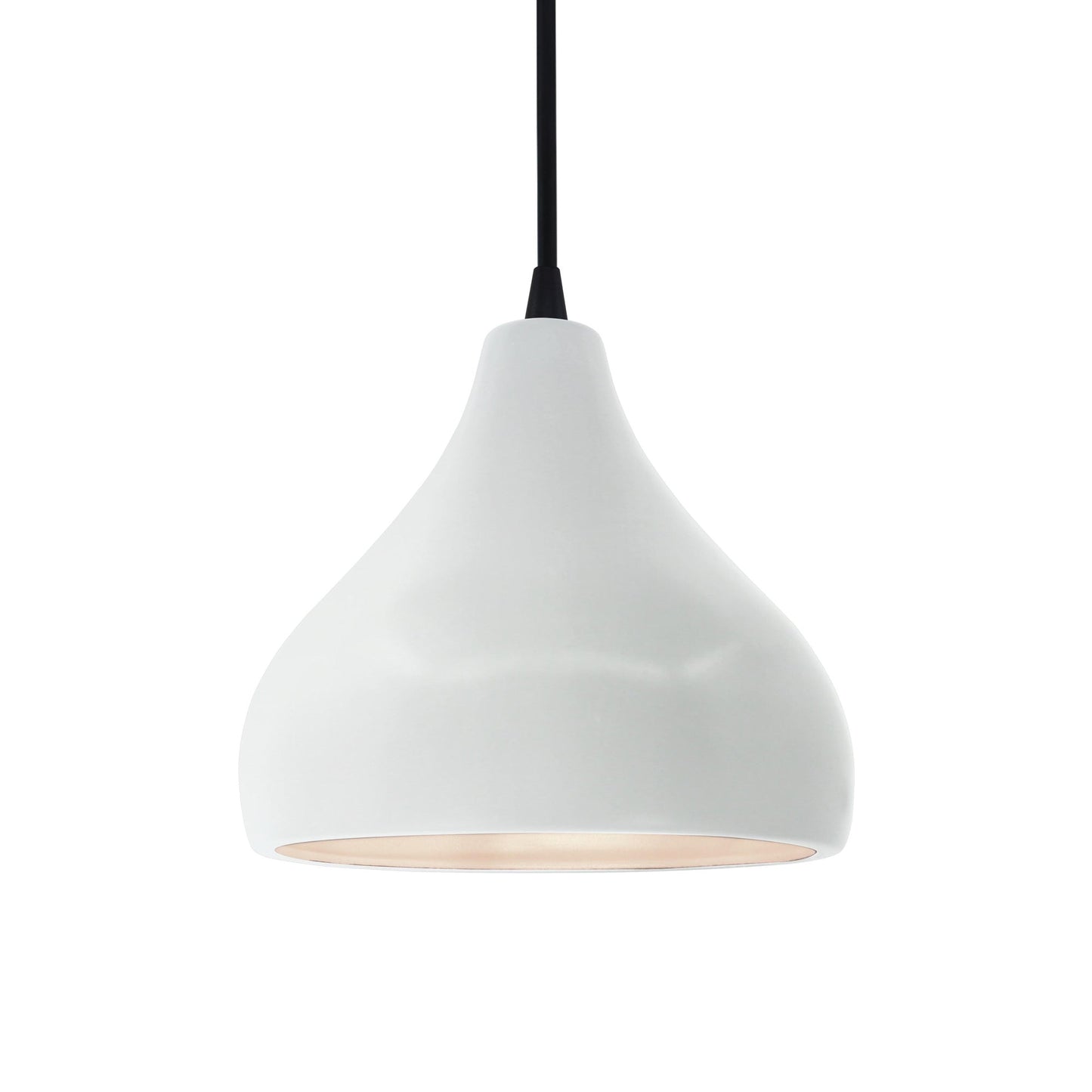 Radiance Droplet LED Pendant Light in Gloss White/Matte Black/Black.