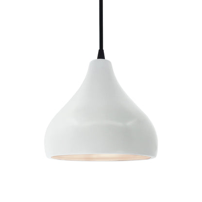 Radiance Droplet LED Pendant Light in Gloss White/Matte Black/Black.