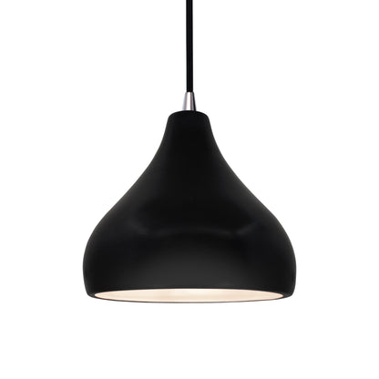 Radiance Droplet Pendant Light in Carbon Matte Black/Brushed Nickel/Black.