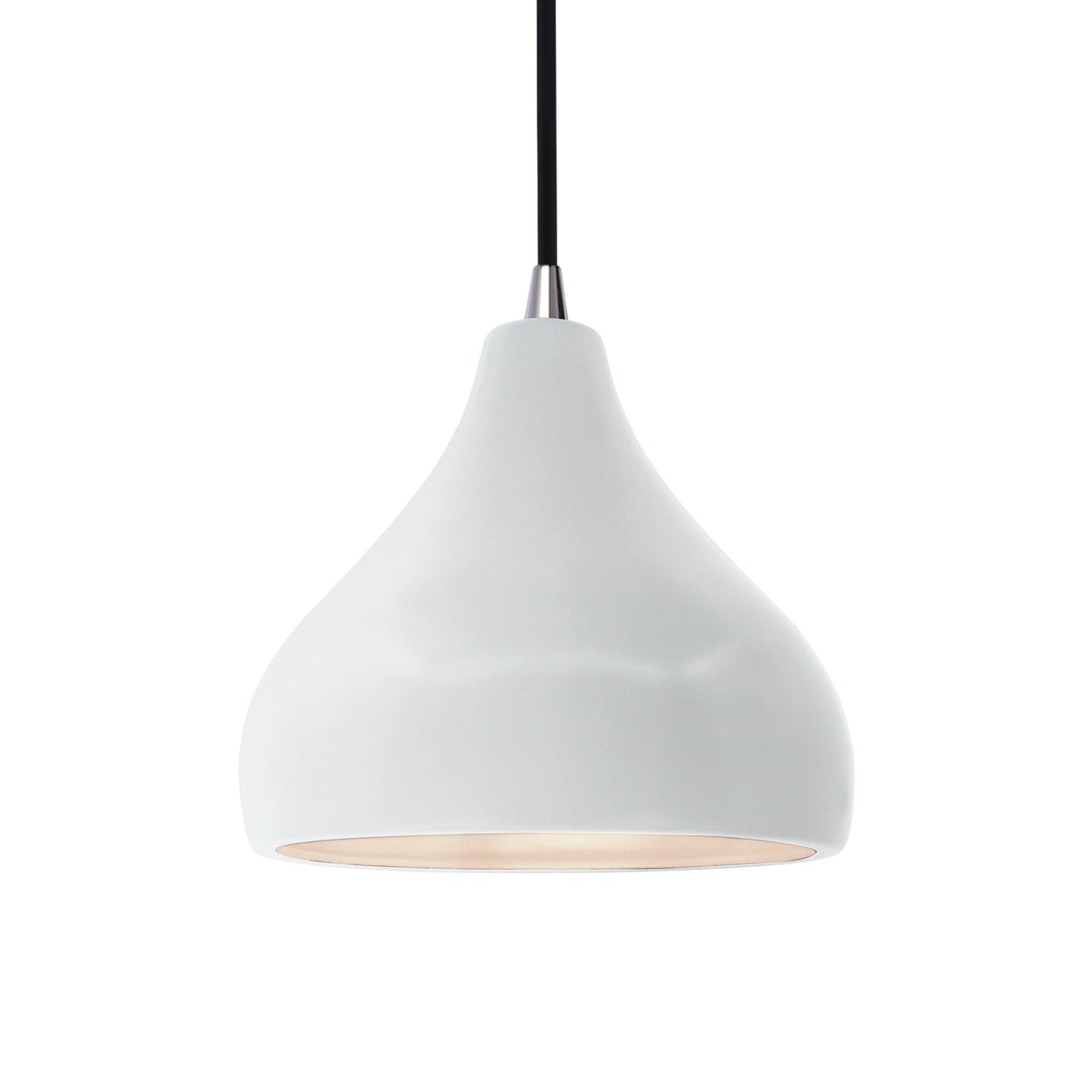 Radiance Droplet Pendant Light in Gloss White/Brushed Nickel/Black.