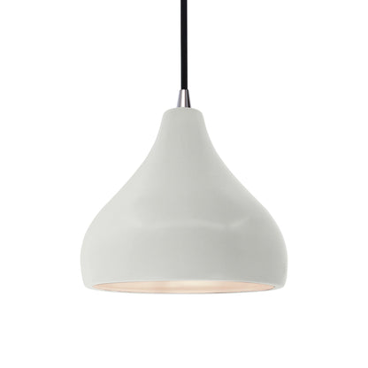 Radiance Droplet Pendant Light in Matte White/Brushed Nickel/Black.