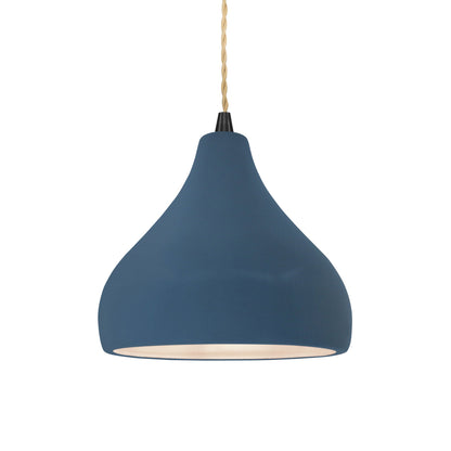Radiance Droplet Pendant Light in Midnight Sky/Matte Black/Beige Twist.
