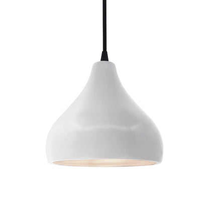 Radiance Droplet Pendant Light in Bisque/Matte Black/Black.