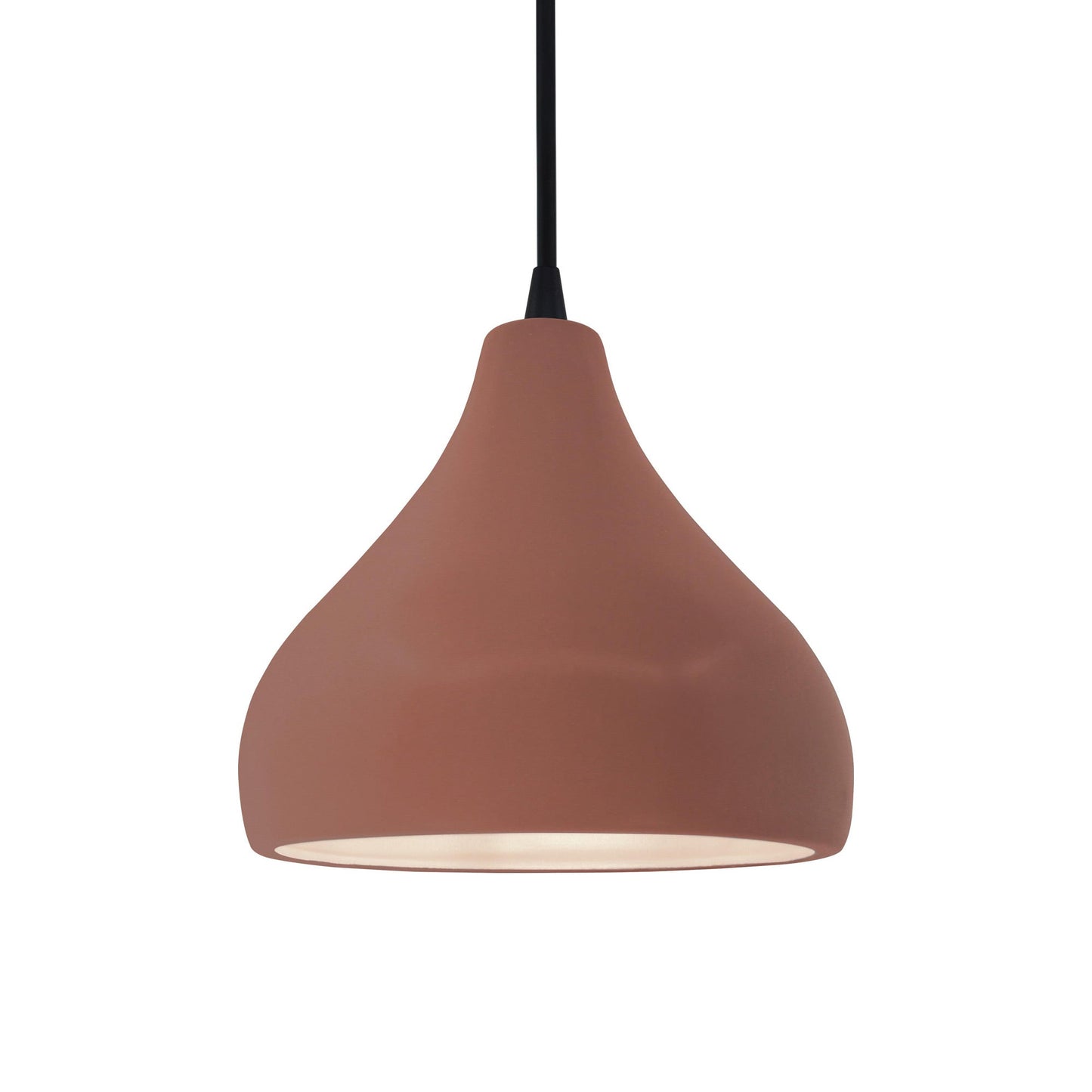 Radiance Droplet Pendant Light in Canyon Clay/Matte Black/Black.