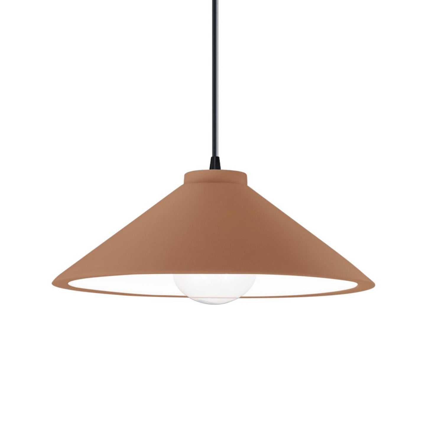 Radiance Flare LED Pendant Light in Adobe/Matte Black/Black.