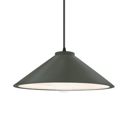 Radiance Flare LED Pendant Light in Pewter Green/Matte Black/Black.
