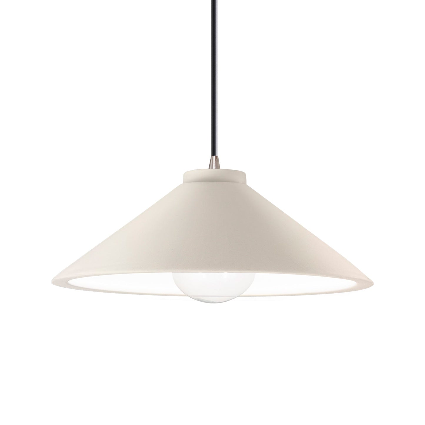 Radiance Flare Pendant Light in Matte White/Brushed Nickel/Black.