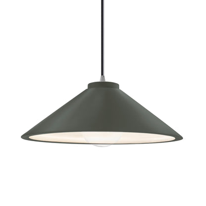 Radiance Flare Pendant Light in Pewter Green/Brushed Nickel/Black.