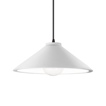 Radiance Flare Pendant Light in Gloss White/Matte Black/Black.