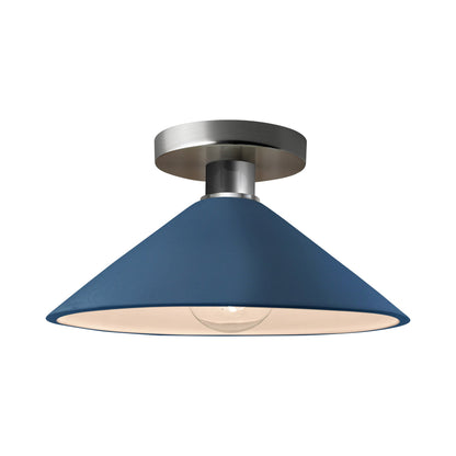 Radiance Flare Semi Flush Mount Ceiling Light in Midnight Sky/Brushed Nickel.