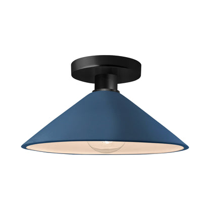 Radiance Flare Semi Flush Mount Ceiling Light in Midnight Sky/Matte Black.