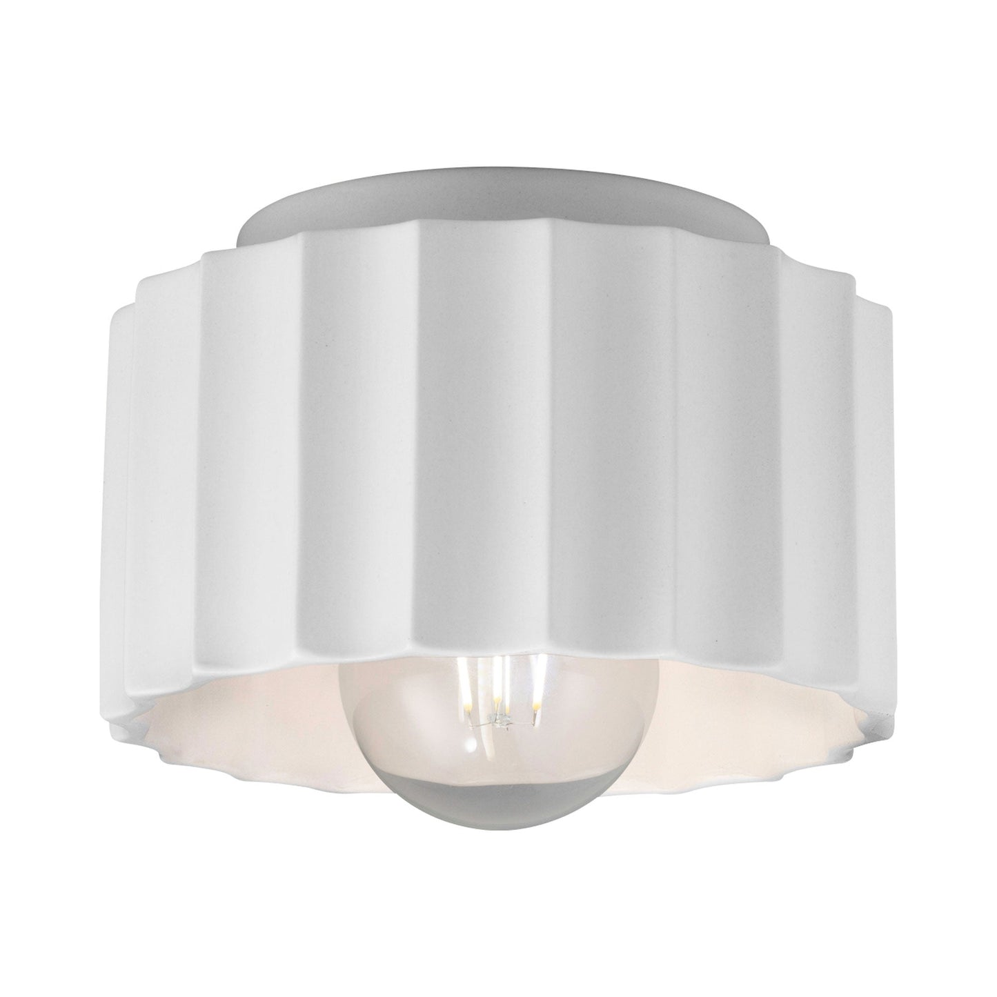 Radiance Gear Flush Mount Ceiling Light in Gloss White.