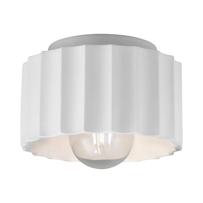 Radiance Gear Flush Mount Ceiling Light in Gloss White.